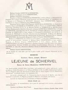 Overlijdensbericht Gustave Lejeune de Schiervel